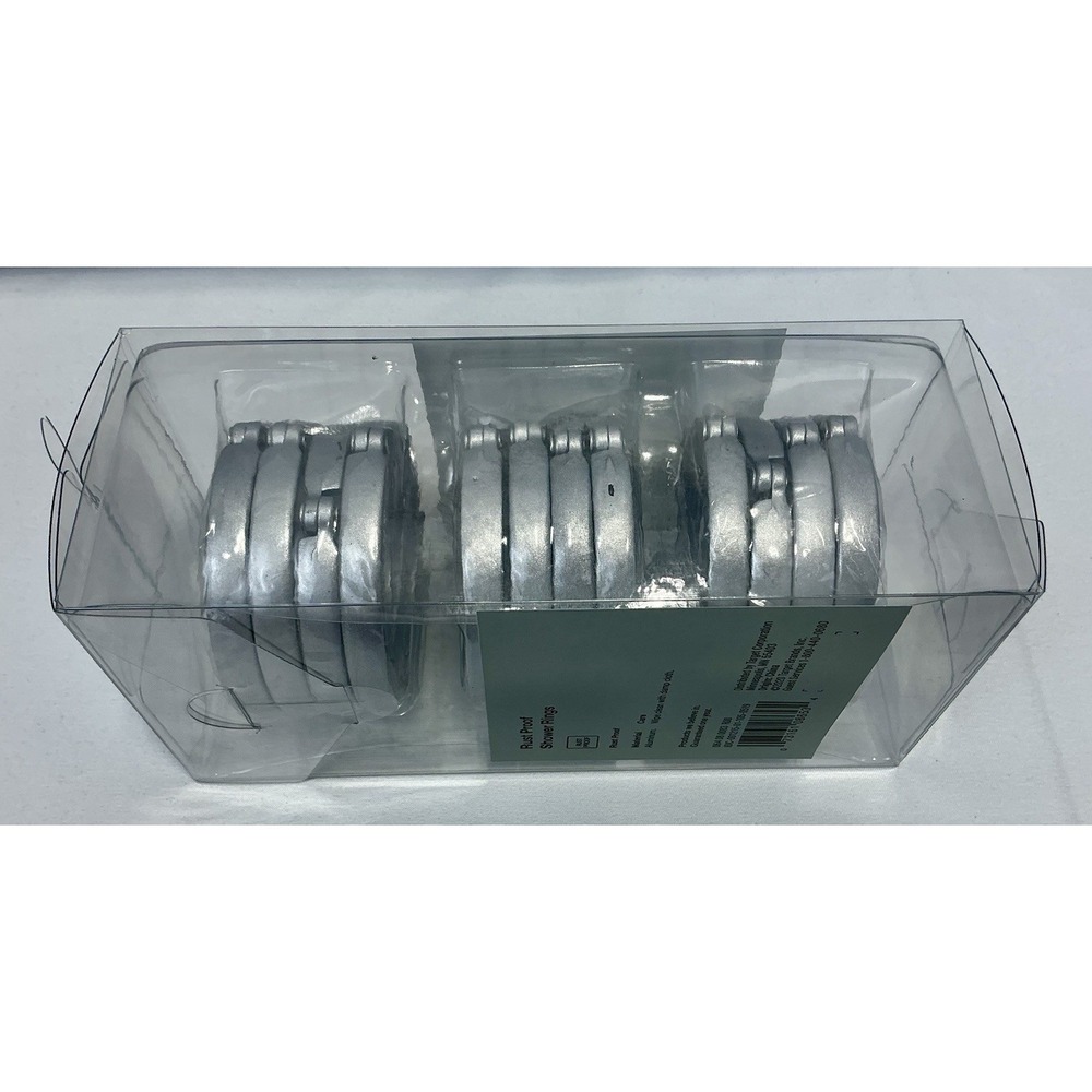 Target Rust Proof Shower Curtain Hangers 12 Silver Hangers - Picture 3 of 3